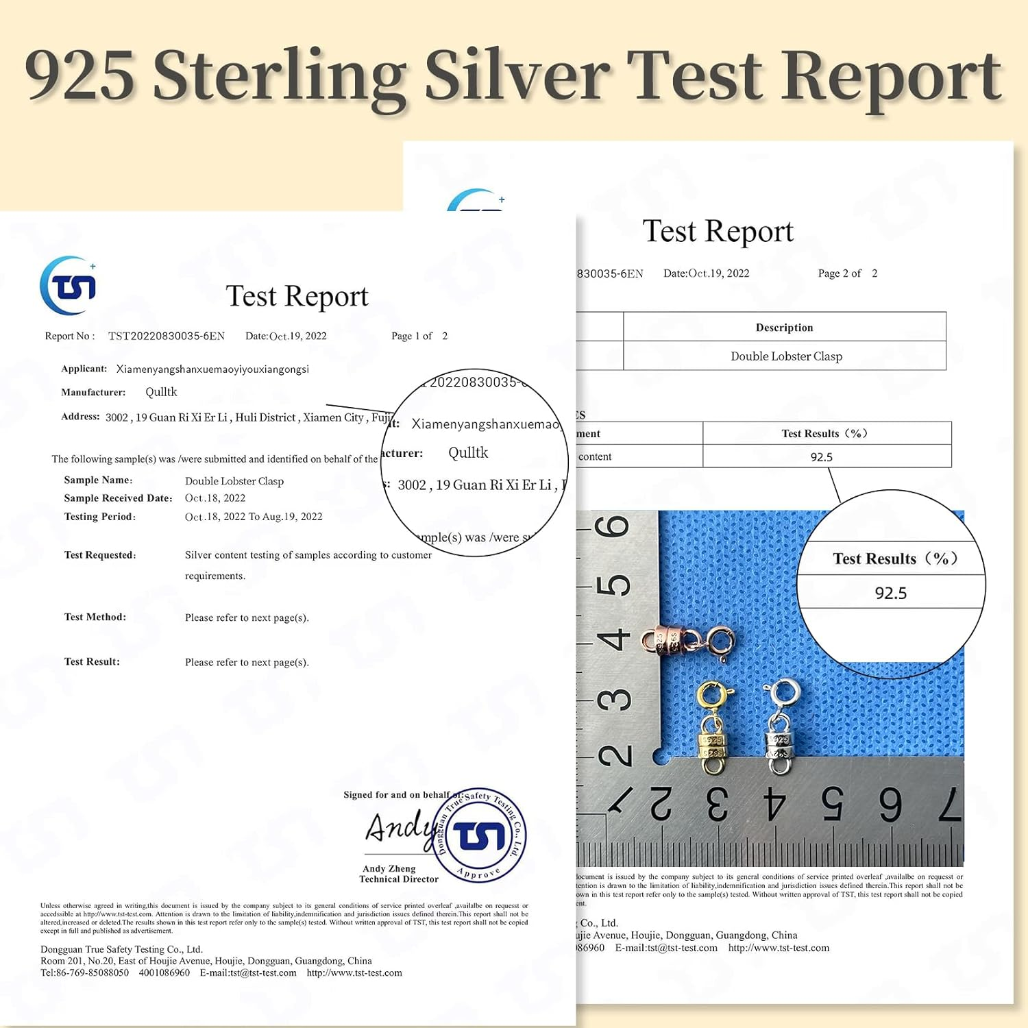 Qulltk 925 Sterling Silver Magnetic Necklace Clasps and Closures,Mini Bracelets Clasp Converter Gold and Silver Chain Extender for Jewelry Making Supplies image number 3