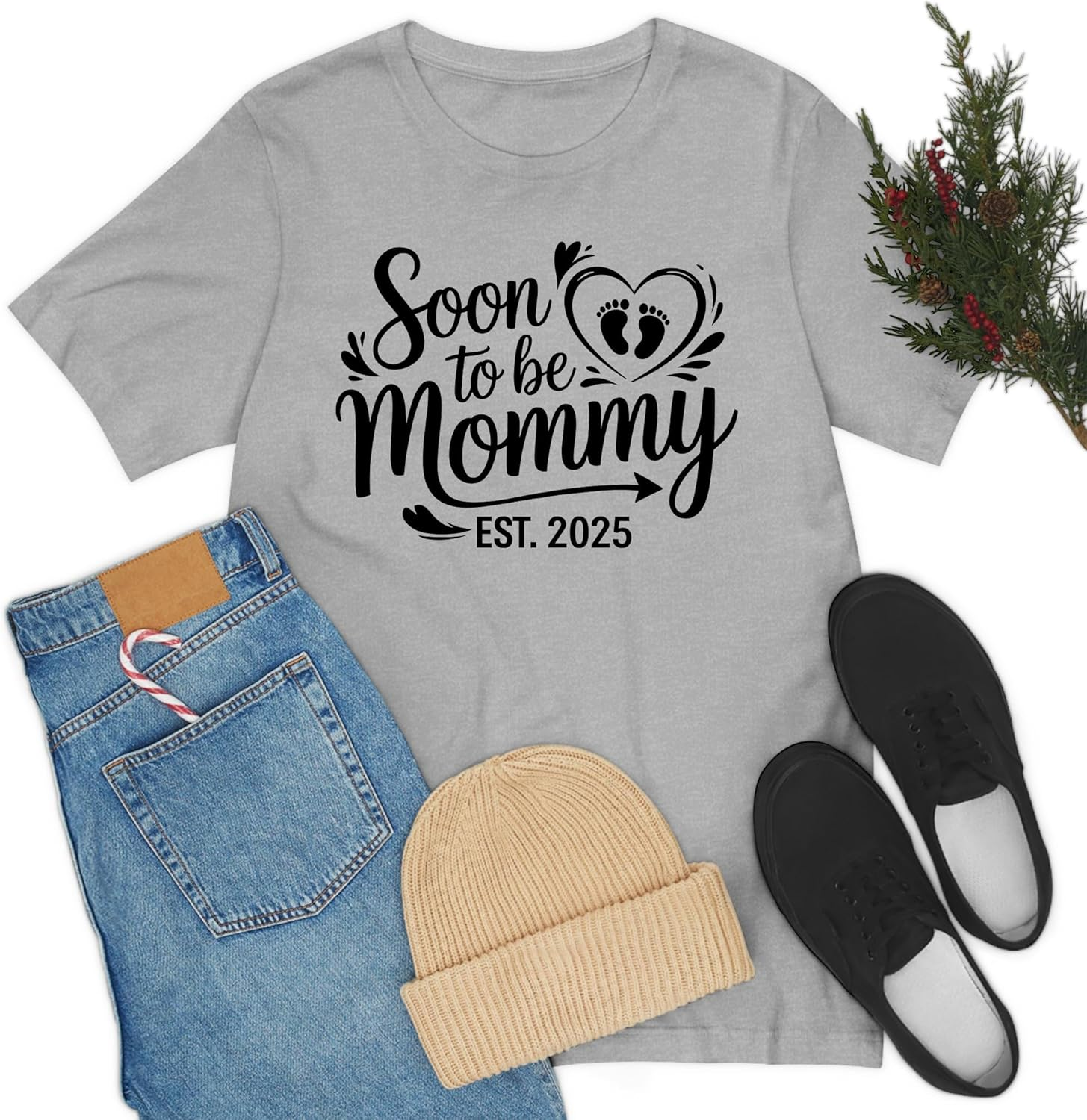 Funny Soon to Be Mommy 2025 Mother'S Day First Time Mom Pregnancy T-Shirt for Women