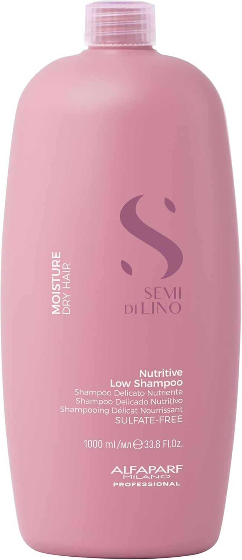 Alfaparf Milano Semi Di Lino Nutritive Low Shampoo - Sulfate, Paraben, Paraffin Free - Moisturizes, Hydrates, and Adds Glossy Shine - 33.8 Oz image number 2