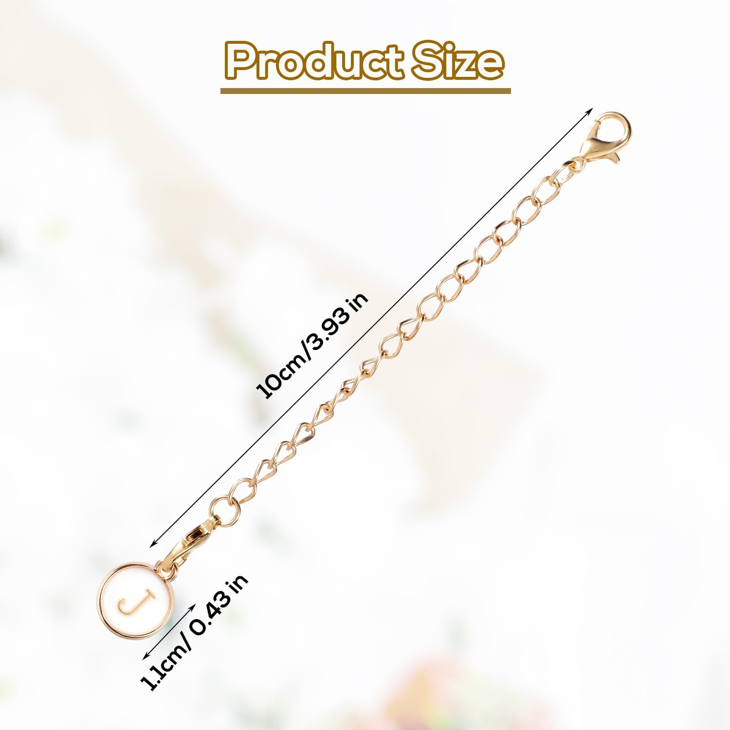 SAVITA Letter Charm Accessories for Stanley Cup, Letter Charm Accessories Personalized Name ID Letter Handle Charm Letter Charm for Stanley Tumblers (Letter J) image number 2