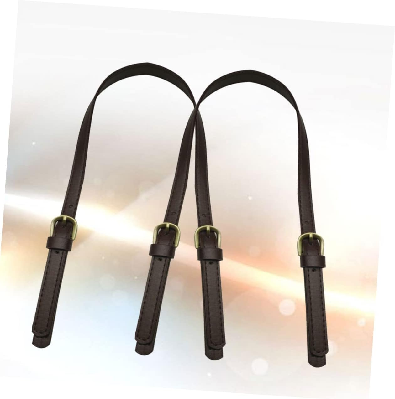 OHPHCALL 2Pcs Synthetic Leather Bag Strap Handbag Belt for Women Clutch Pouch Shoulder Bag Replacement Accessories image number 2