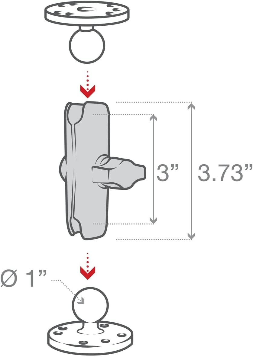RAM Mounts Double Socket Arm - B Size Medium image number 5