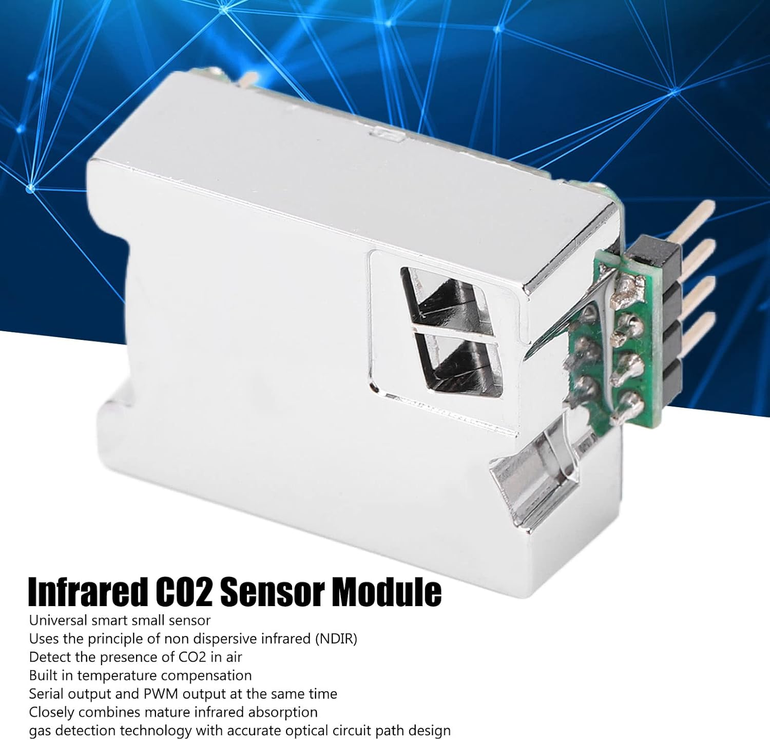 Infrared CO2 Sensor Module, Packaging Automation Sensor, NDIR Carbon Dioxide Gas Detection Equipment UART PWM Output image number 5