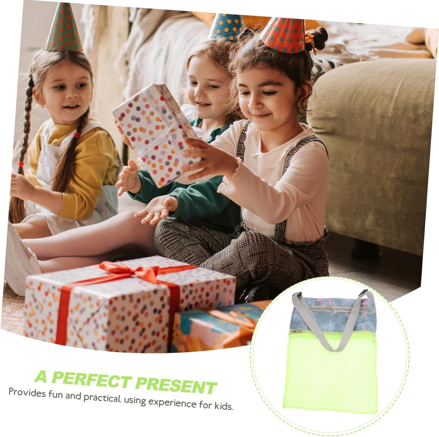 Hohopeti Capacity Mesh Beach Bag with Double Zipper Wear-Resistant Shell Collecting Tote for Outdoor Travel Lightweight Portable Storage for Towels Swim Gear and Camping Accessories image number 2