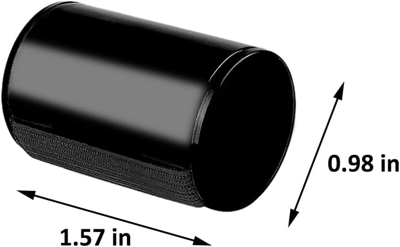 2 Set Foot Tambourine Shaker & Rhythm Finger Shaker with Elastic Strap, Percussion Musical Instrument Set for Ukulele Guitar Drum Mandolin Banjo Playing (Black)