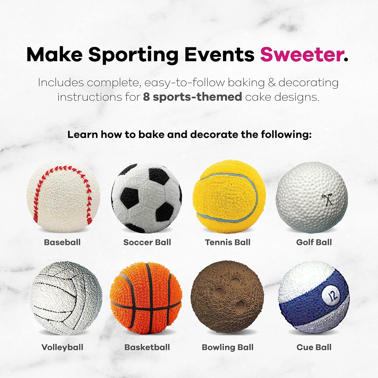 Wilton 3-D Sports Ball 6-Inch Aluminum Cake Pan Set image number 5