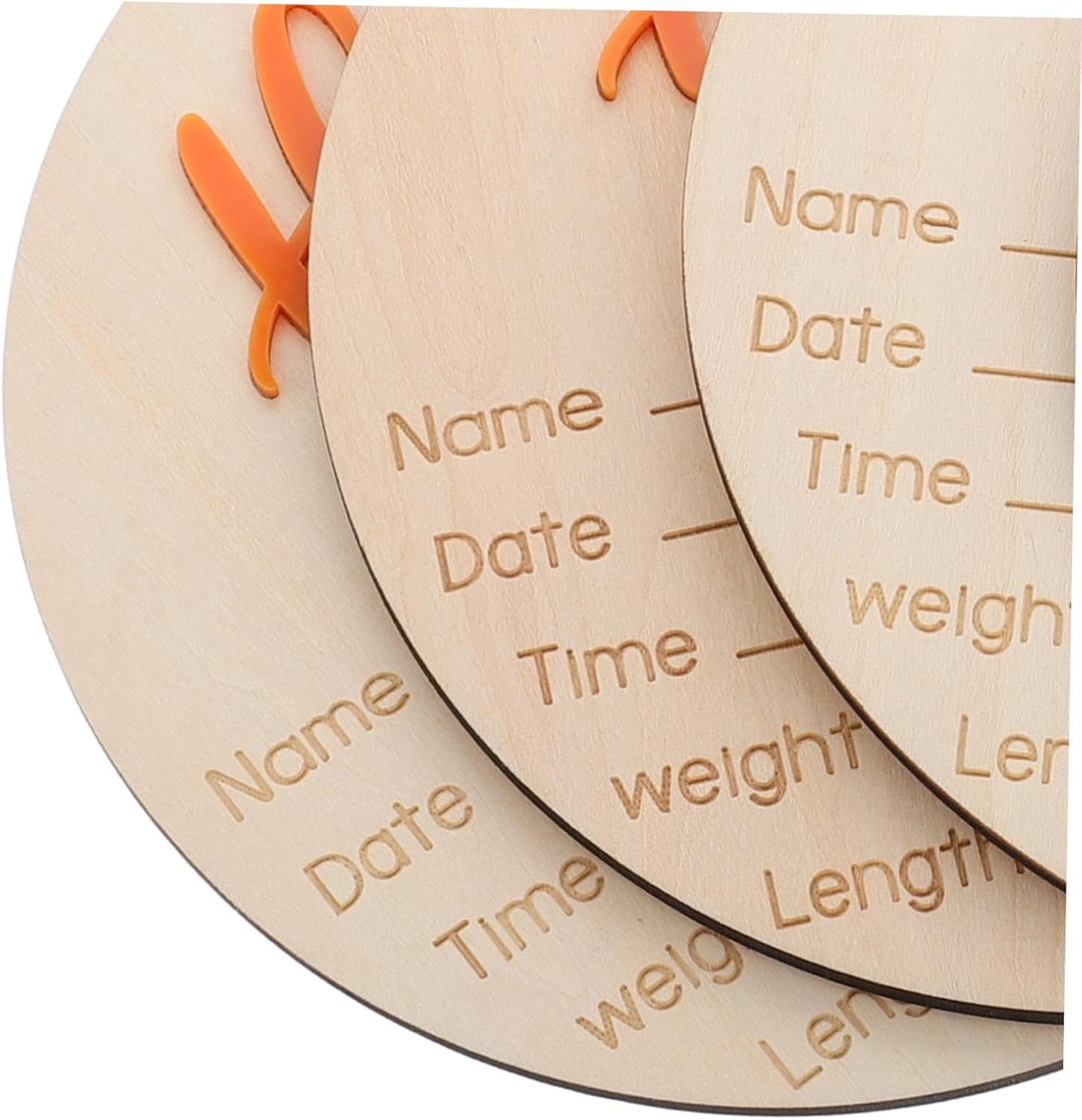 Toyvian Wooden Birth Announcement Sign Name Date Weight Height Elegant Decor for Nursery image number 3