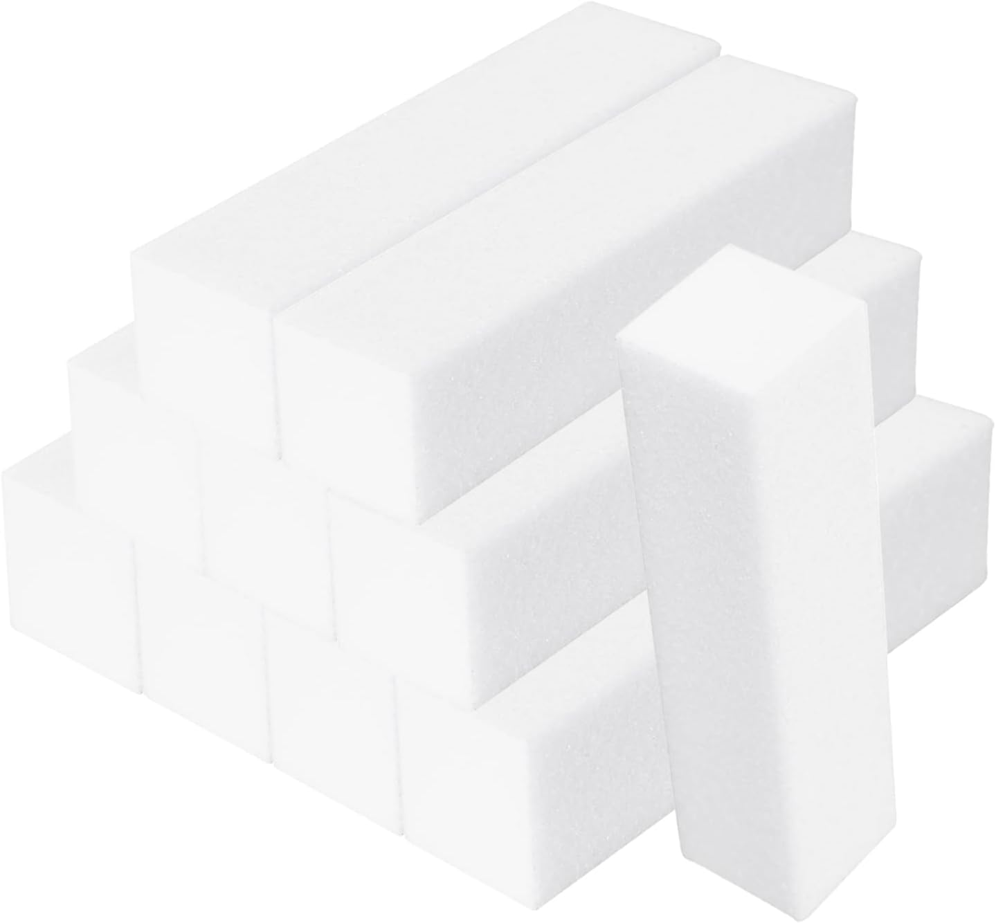 Icovalescent 10 Pieces Nail Buffer Block, Square Nail Buffer Sponge Buffer Professional for Home Beauty Salons Gel Nails (White) image number 4