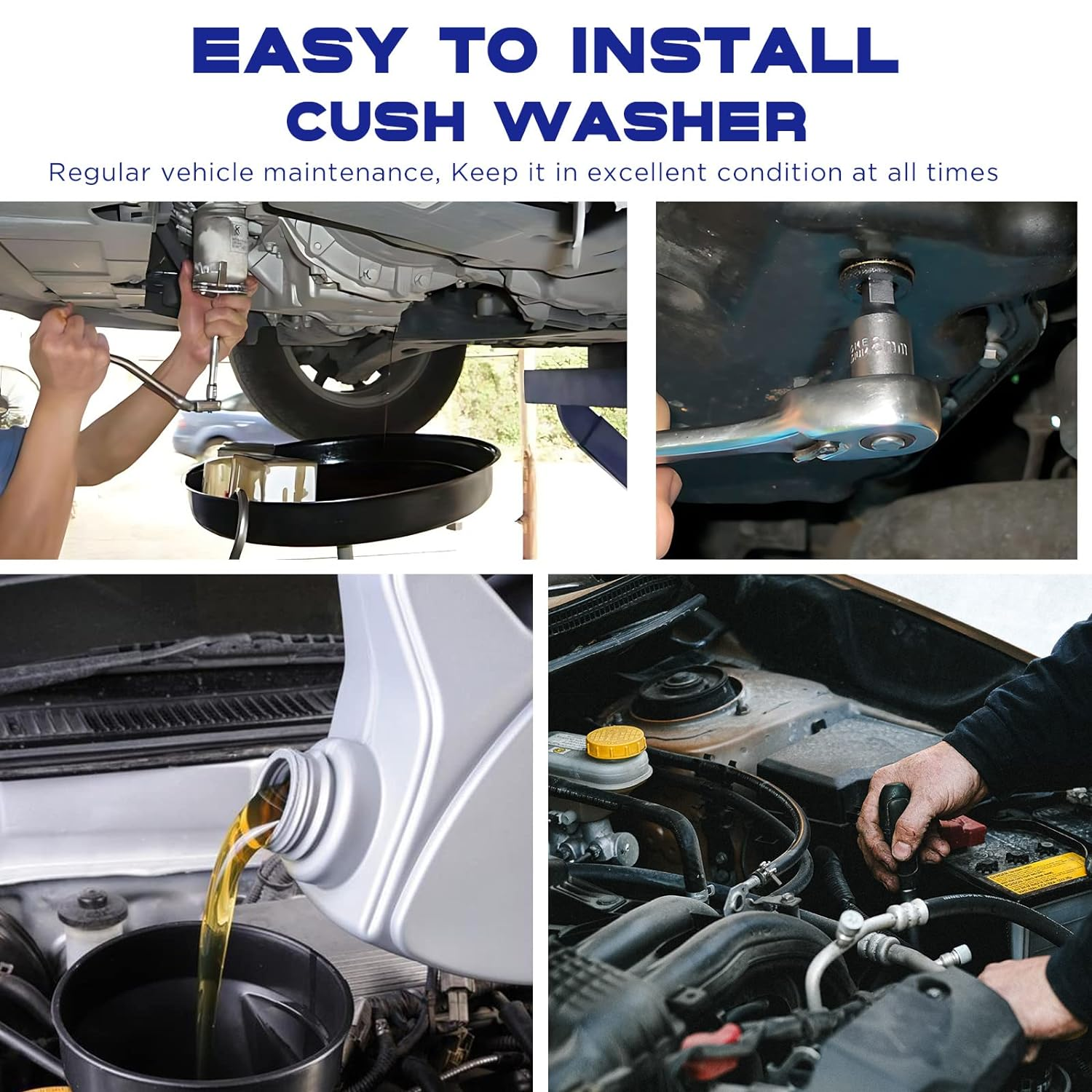 20Pcs M14 Oil Drain Plug Gasket, Aluminum Crush Washer, for Oil Change, Seal Ring by Keeroarin image number 3