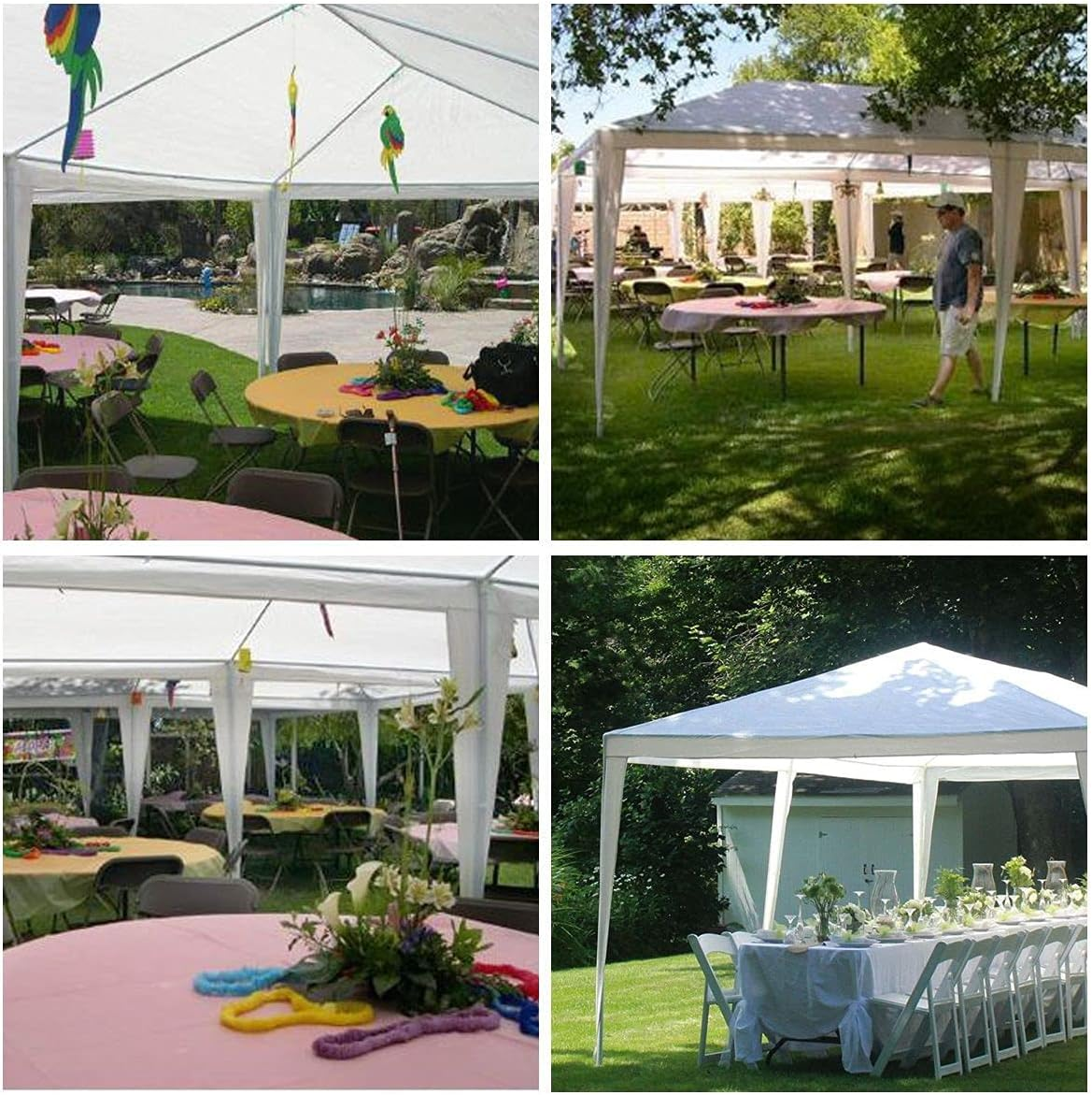 OGL 3X6M Canopy Outdoor Gazebo Tent Party Wedding Tent Outdoor Garden Waterproof Marquee W/4 Removable Walls image number 4