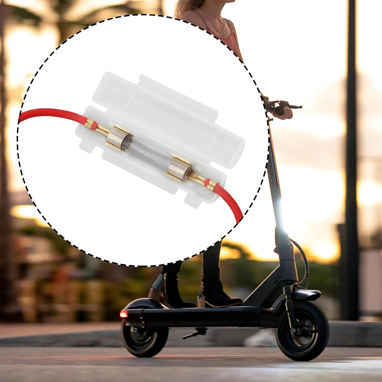 Emsea 5Pcs 6X30Mm Fuse Holder 30A/12V for Motorcycles Electric Vehicles Scooters with Fuse