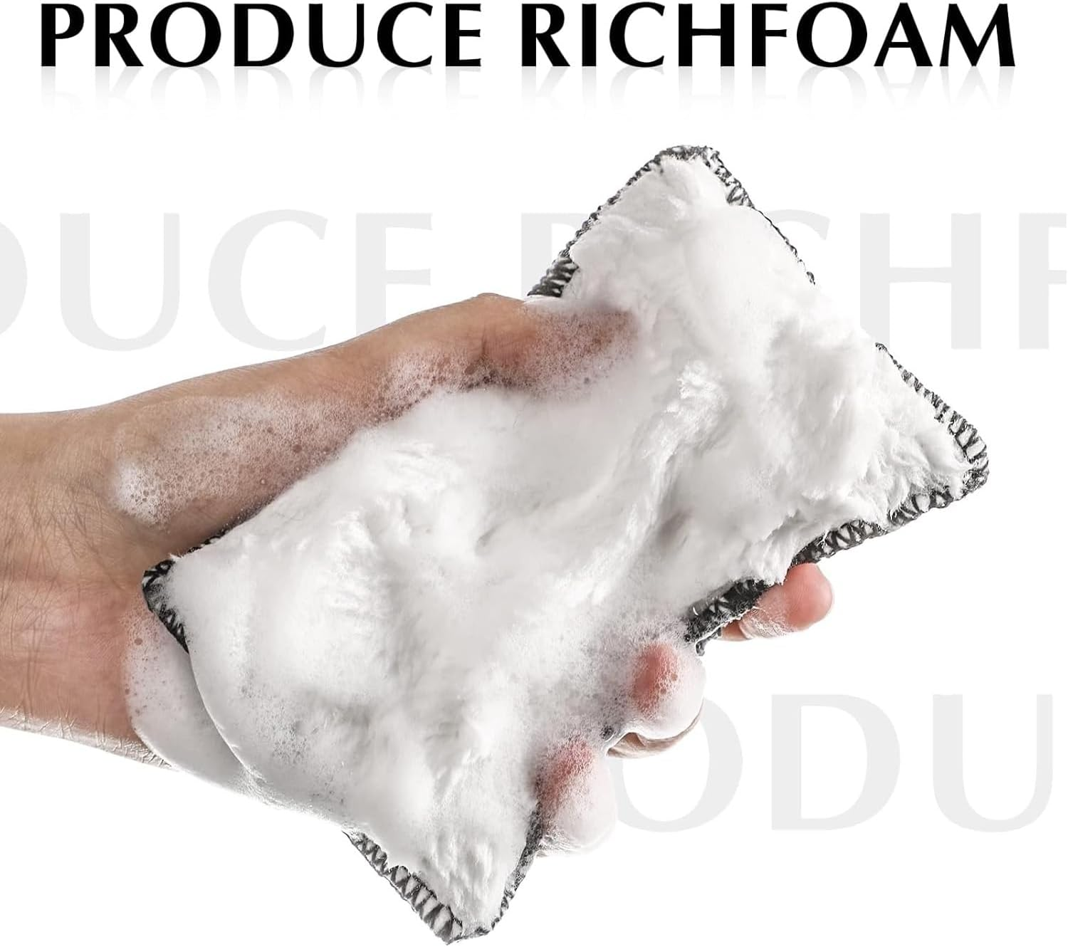 Wzenclave 2 PCS Car Interior Scrubbing Sponges Brush Cloth Cleaning Sponge Wipe Car Interior Cleaning Sponge Polyester Silk Brush Household Cleaning Sponges for Leather Car Seat Couch Cleaning image number 1