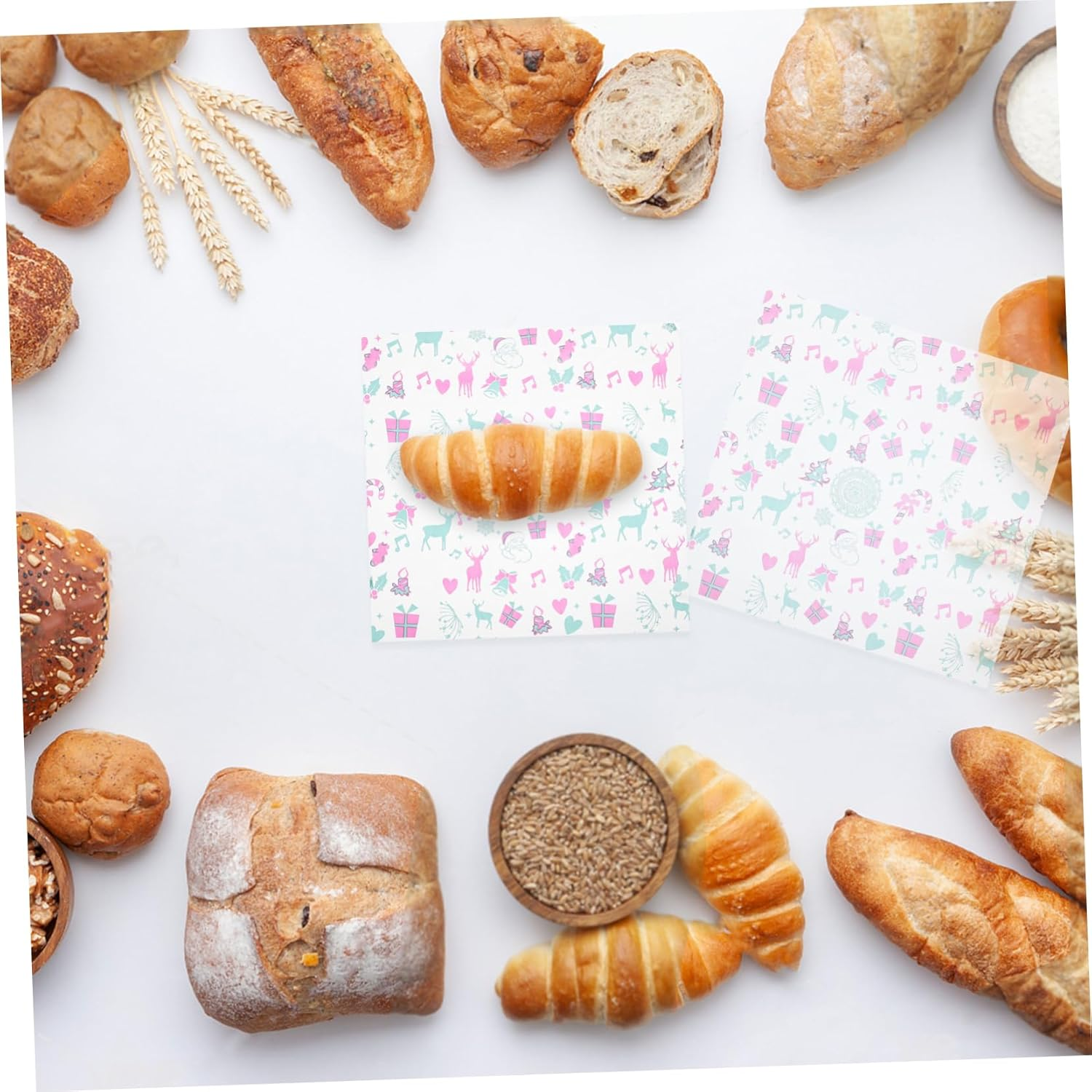 Greaseproof Paper Sheets 100 Pcs Food Grade Wrap Paper for Sandwiches Burger Wrappers image number 4