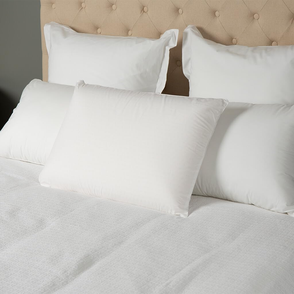 Tontine Comfortech Talalay Latex Pillow &ndash; Medium Height with Gentle Cushioning and Spinal Alignment Support &ndash; Premium Talalay Latex with Removable Machine Washable Natural Cotton Cover image number 4