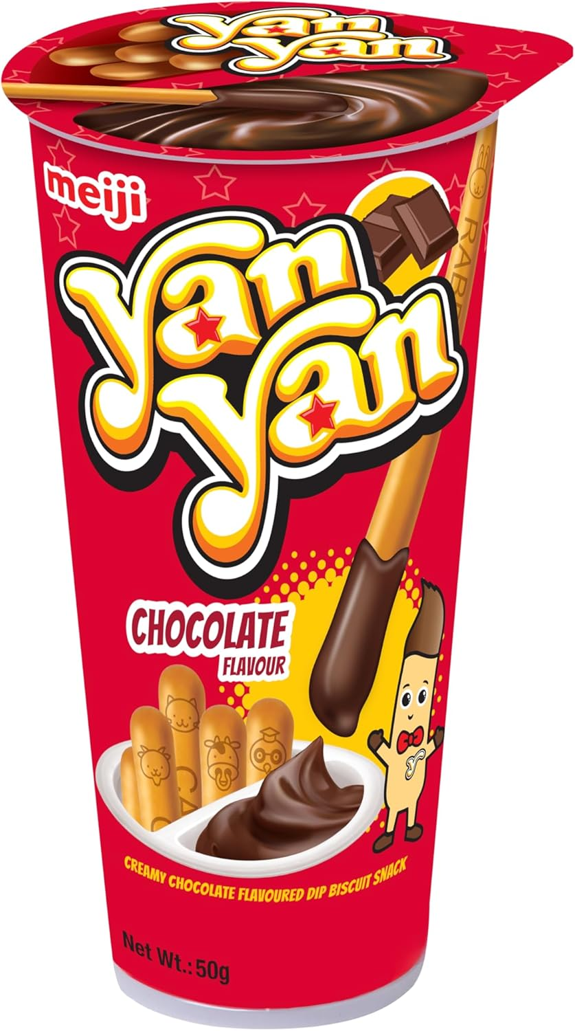 Meiji Yan Yan Chocolate Flavor Biscuits Stick 44G image number 3