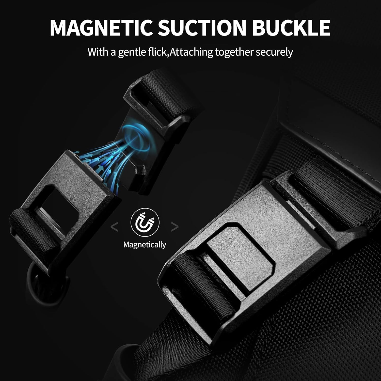 OIWAS Laptop Backpack for Men, Business Backpacks for Men with Magnetic Buckle, Waterproof Work Backpack Fits 16 Inch Laptop, Large Capacity Travel Backpack for Men Women image number 5