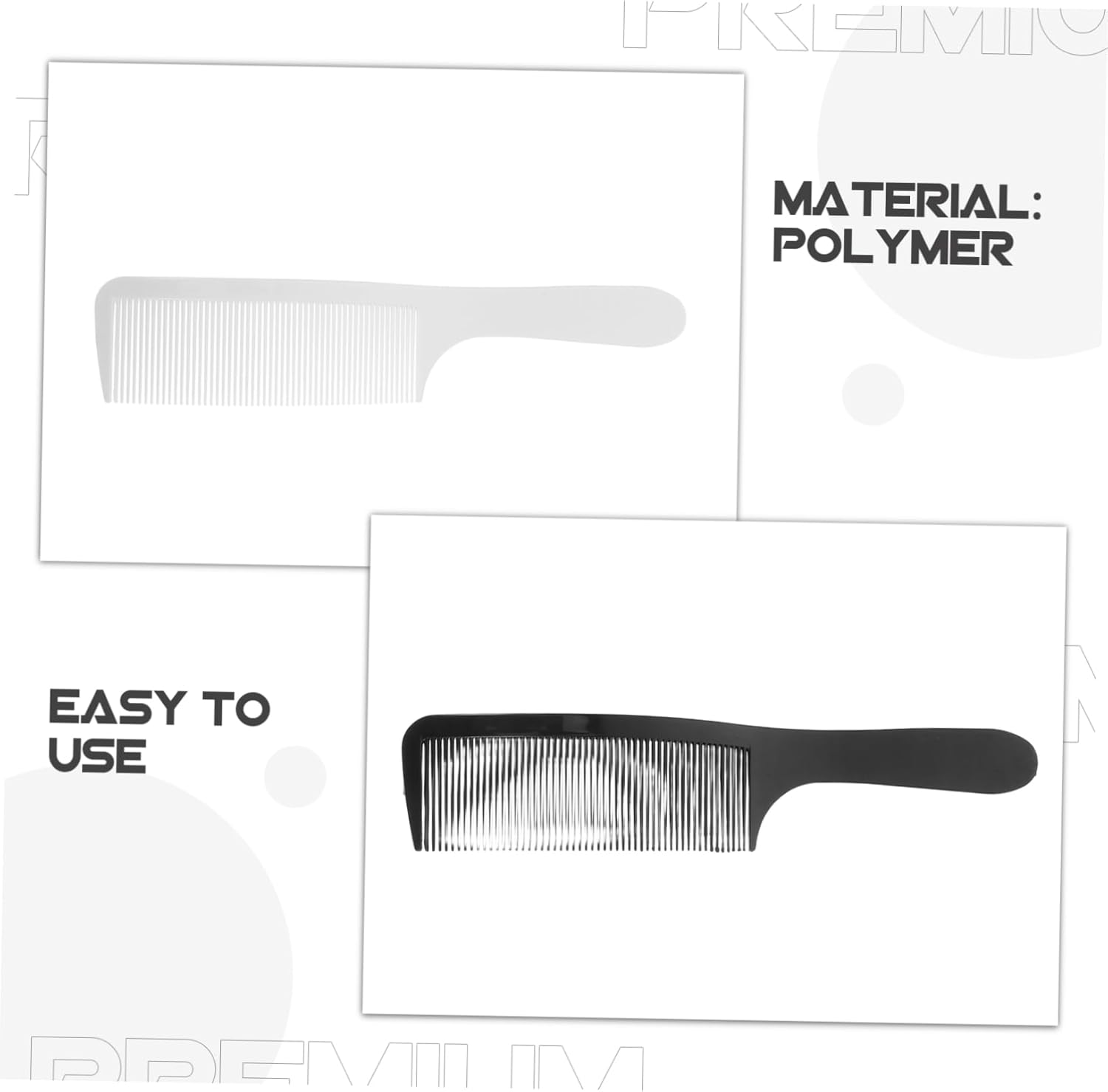 GANAZONO 2Pcs Men'S Hair Styling Tool Barber Comb for Black Men Curved Cutting Comb Hairdressing Supplies image number 3