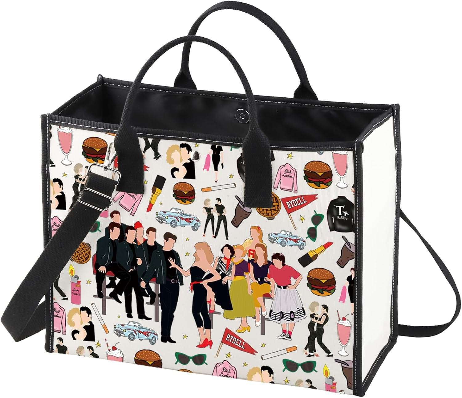 WZMPA Danny & Sandy Travel Makeup Bag Danny & Sandy Inspired Gift Theater Musical Zipper Pouch Bag, RYDELL, Fit