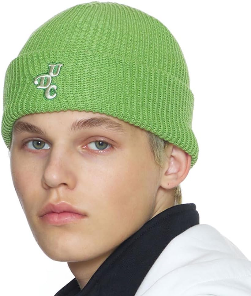 UNDERCONTROL Logo Label Patch Unisex Winter Short Thick Cuffed Rollup Warm Beanie Korea Trawler Fisherman Soft Knit Skullcap - Double Tab Black image number 5