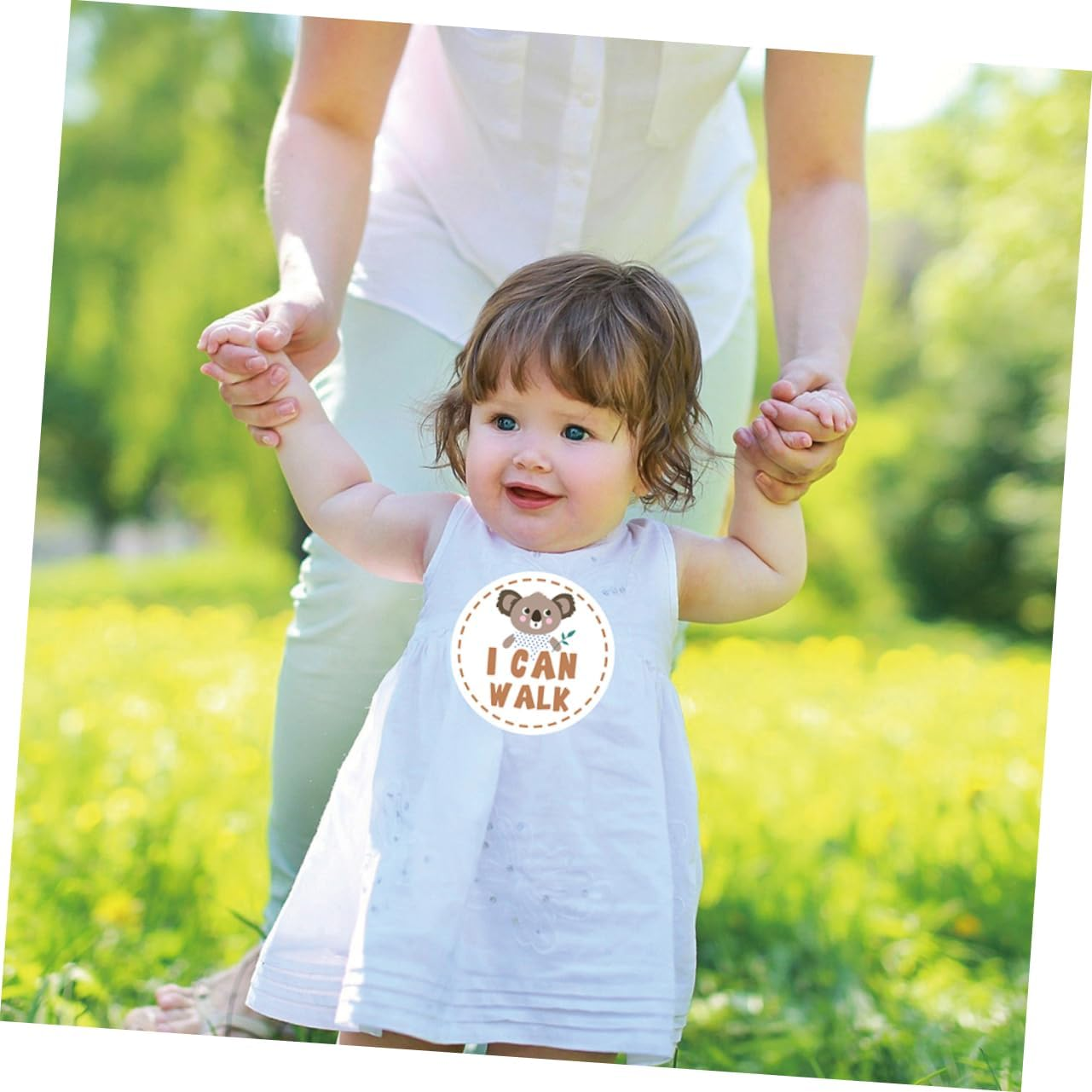 12Pcs Milestone Stickers Adorable Animal Monthly Cards Creative Newborn Month Belly Stickers Reusable Non Damaging for Photography And image number 1