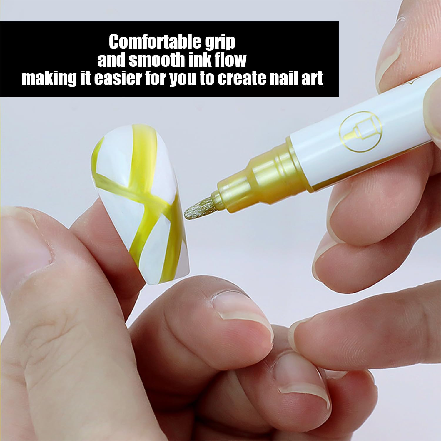 Pack of 10 Double Sided Nail Art Paint Pens, Nail Art Graffiti Pens, Nail Art Tools, Quick Drying Waterproof Paint Pens, DIY Painting Supplies, Nail Art Decoration Pens image number 1