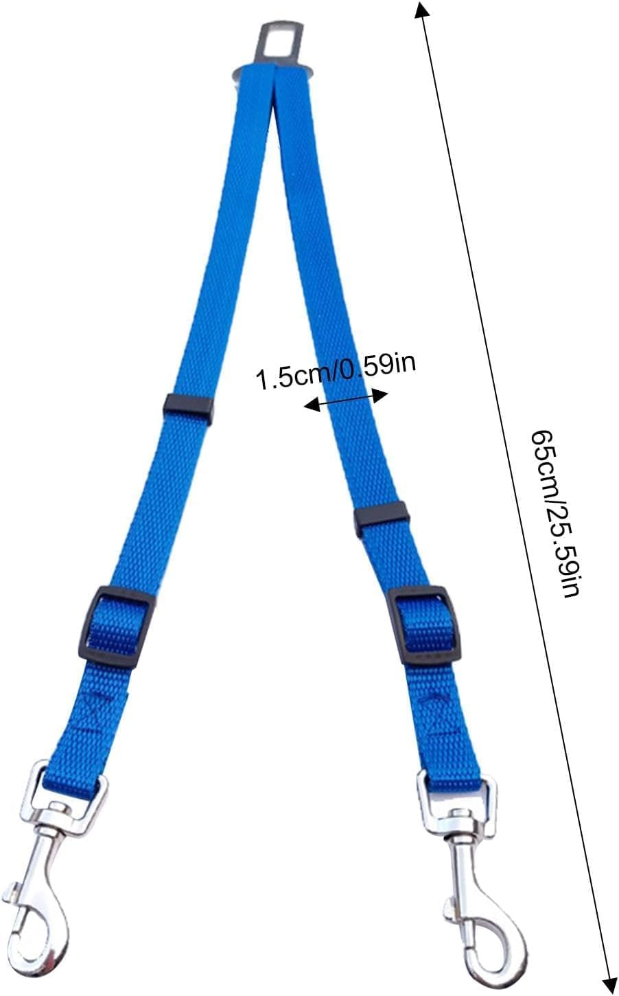 Dog Car Seat Belt Harness, 1-Pack Heavy Duty Adjustable Pet Safety Restraint with Shock-Absorbing Spring & Quick-Release Buckle for Small Medium Large Dogs Vehicle Travel Protection image number 1