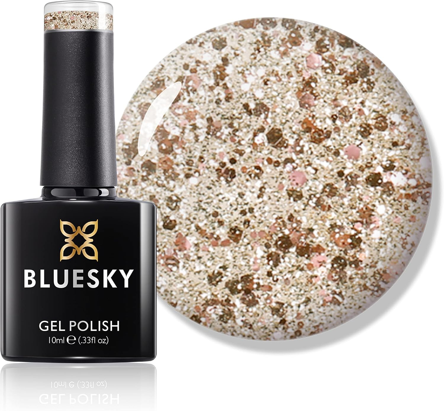 Bluesky Sensitive Gel Nail Polish 10 Ml, Silver Glitter