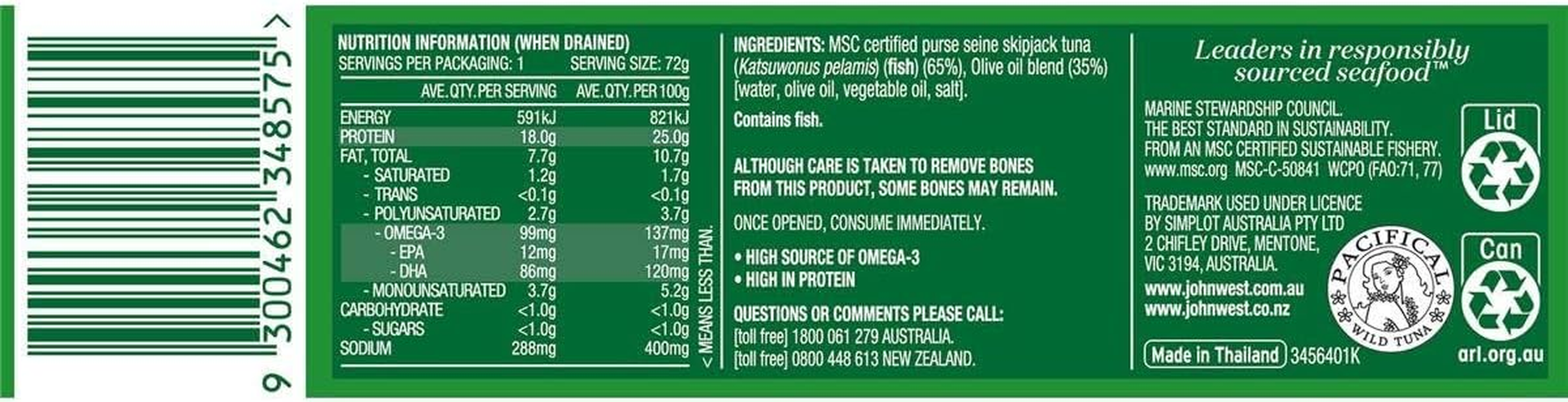 John West Chunky Tuna Tempter in Olive Oil 95 G