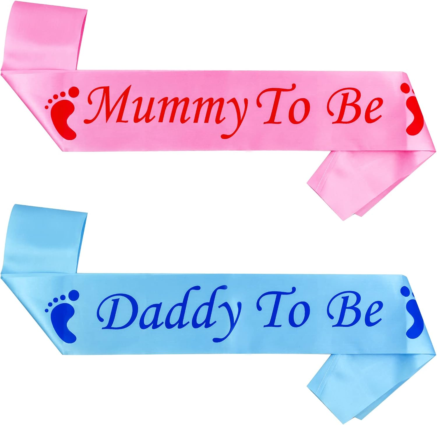 2PCS Mummy to Be Sash Pink Daddy to Be Sash Blue Mummy and Daddy to Be Sash Mum to Be Sash Baby Shower Sash Dad to Be Sash Party Decoration Supplies Baby Shower Sashes for Mum Family