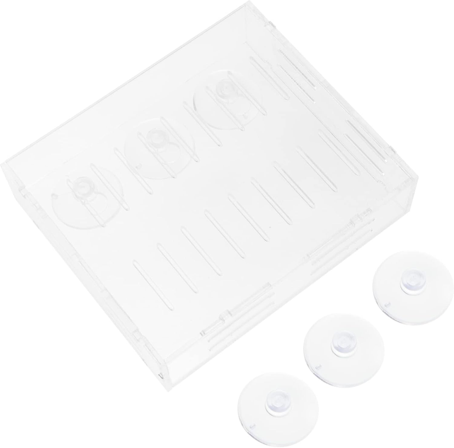 GANAZONO Acrylic Aquatic Plant Holder with Suction Cup, Large Mini Water Plant Pot for Fish Tank Landscape, Water Grass Cup Suitable for Aquarium Decoration and Aquatic Pets image number 5