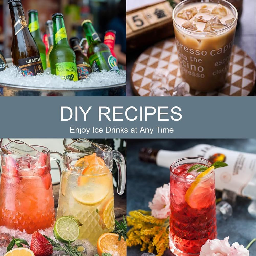 3Packs Ice Cube Tray, Silicone Large Square Bpa-Free Ice Moulds Reusable with Removeable Lids for Freezer Containers, Baby Food, Whisky, Cocktails, Drinks