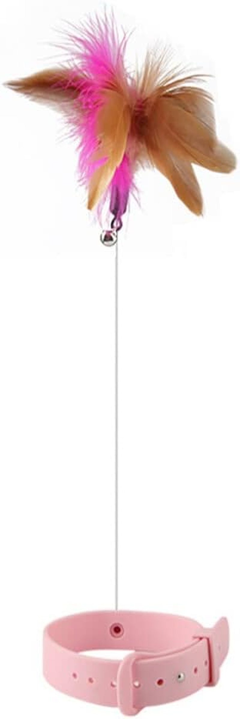 Alipis Interactive Cat Wands Cat Teaser Wand Collar Toys Silicone Collar Hands Toy Interactive Kitten Toys with Bell for Play and Exercise Interactive Cat Toys image number 3