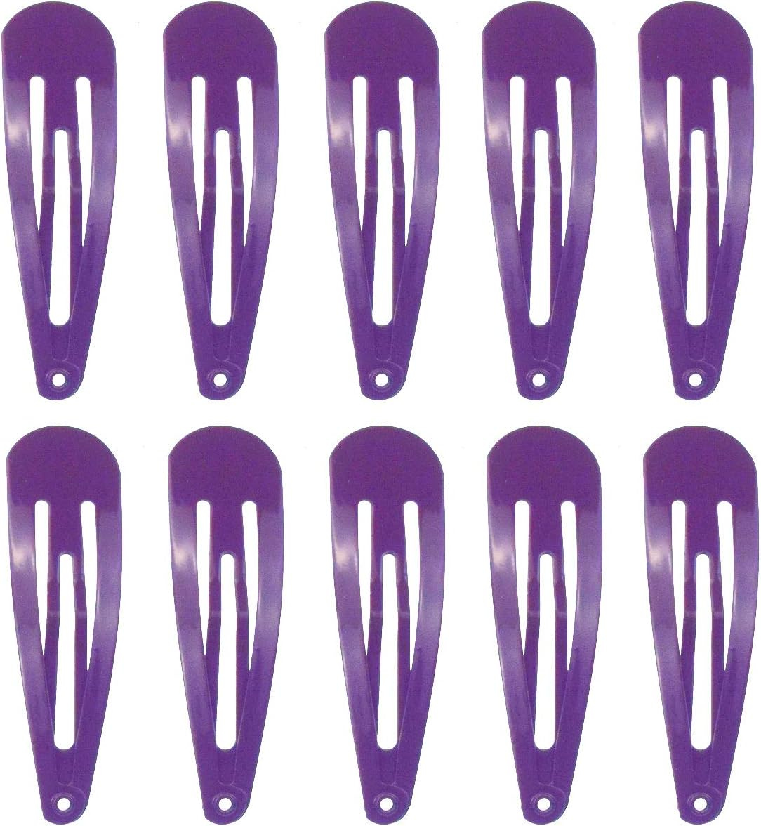 50 Pack of Snap Hair Clips Hair Barrettes for Kids, Girls and Women, 50 Mm (Light Purple) image number 4