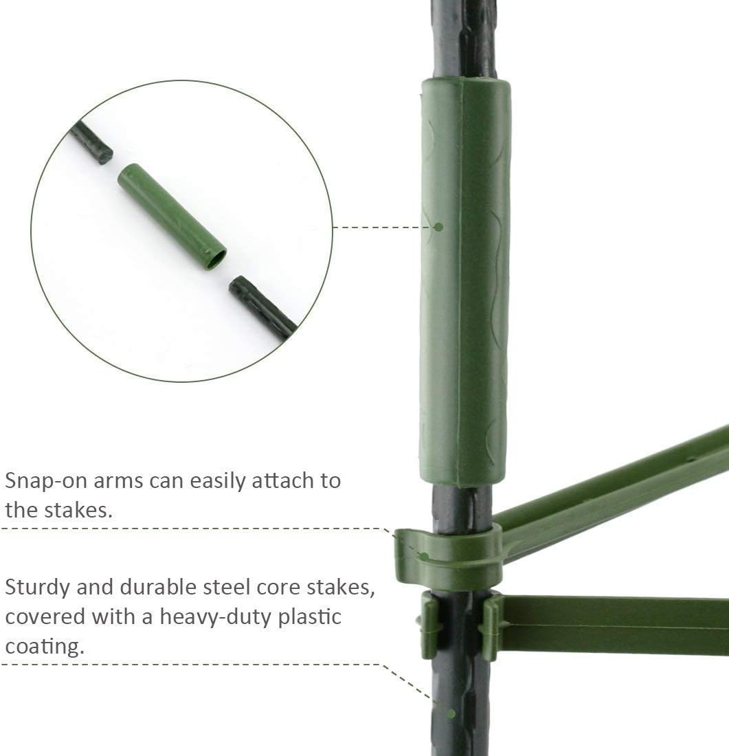 3 Packs Tomato Cages Plant Cages Deformable up to 48Inch Garden Tomato Stakes Vegetable Trellis, Plant Supports Tomato Trellis for Vertical Climbing Plants Flowers Fruits image number 3