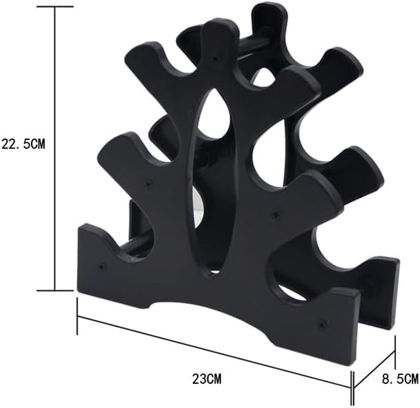 AIMALL 3-Tier Dumbbell Storage Rack, Gym Hand Weight Stand, Tree Shaped Design, Weight Organizer, Space-Saving Stand for Home Gym, 23X22.5X8.5Cm image number 2
