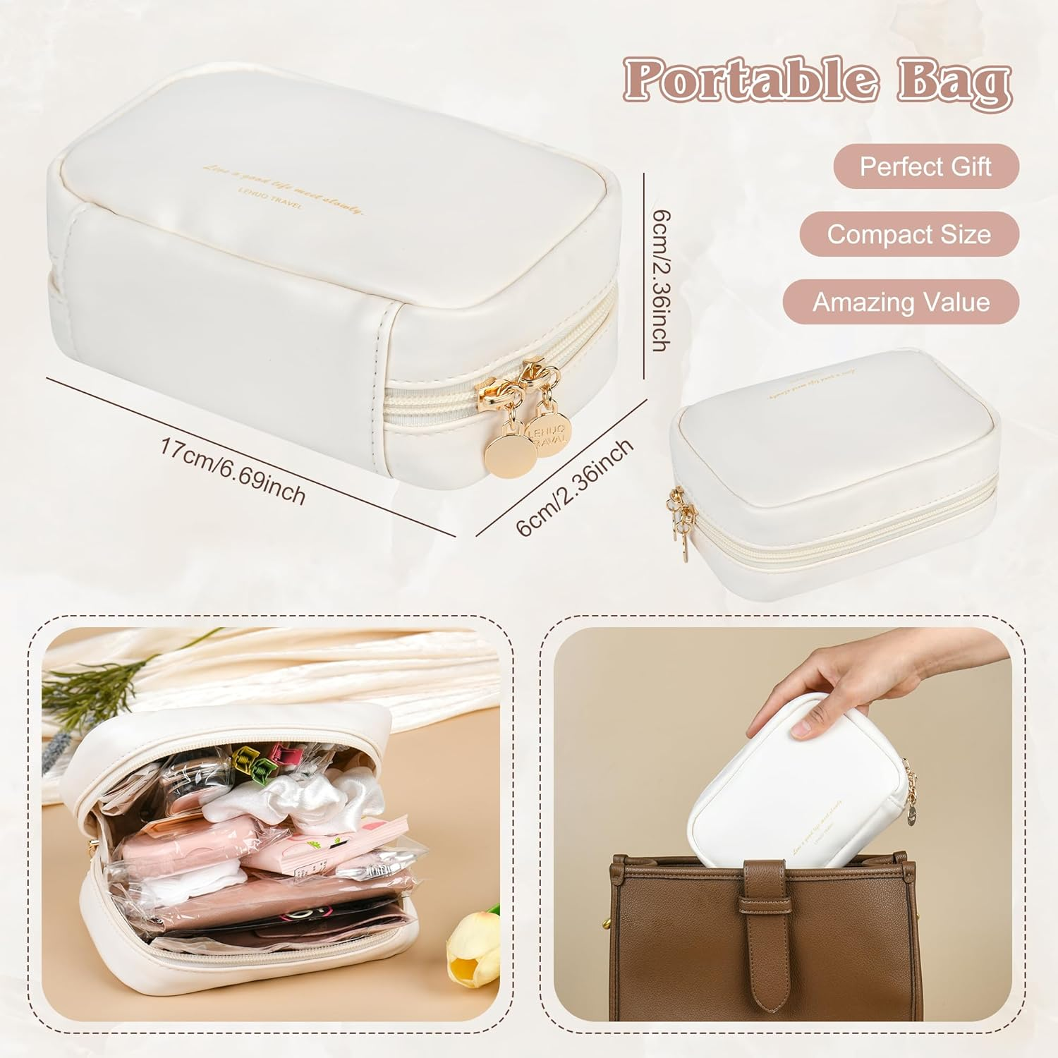 Seven Uncles Bridal Emergency Kit for Wedding Day for Bride Weddings Ultimate Set with 36 Pcs Essentials Items for Brides | Ideal W-Edding Day & Daily Use, White, &lrm;Bride Emergency Kit image number 3