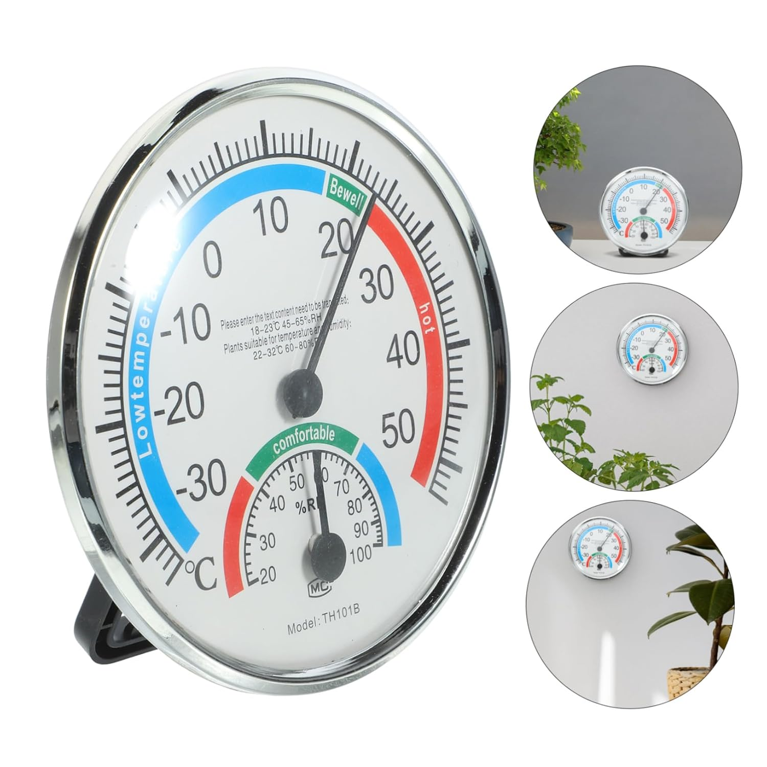 Accurate Thermometer Hygrometer for Indoor Outdoor Use Abs Temperature Humidity Gauge for Bedroom Greenhouse Easy Install Wall Decor image number 5