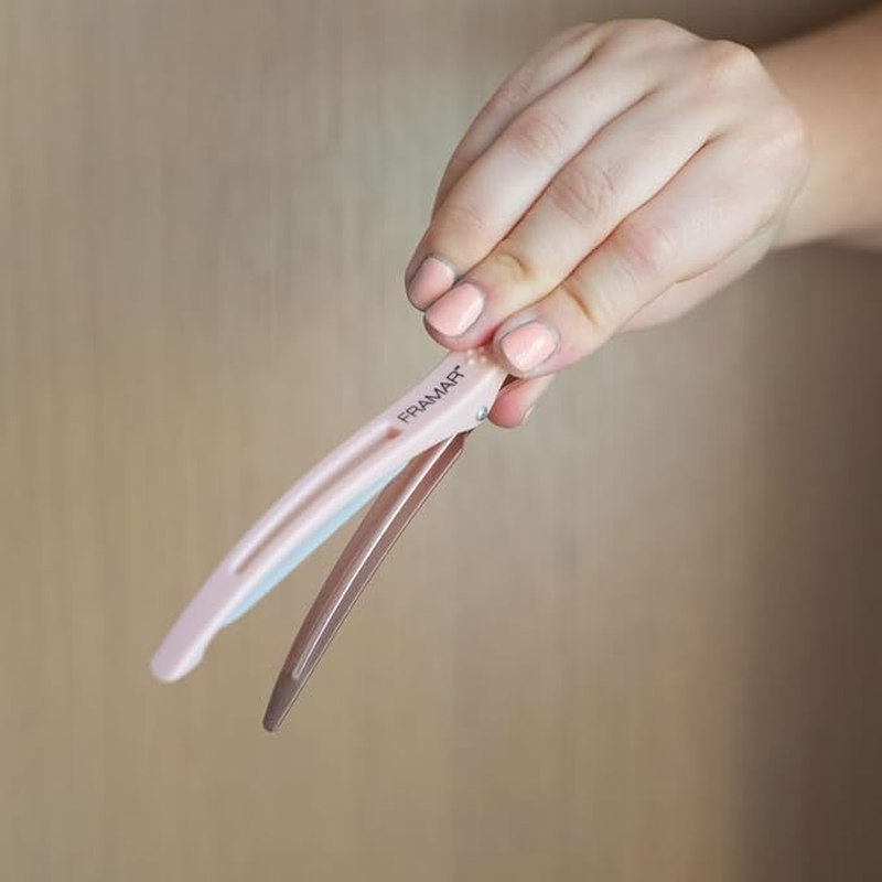 FRAMAR Neutral Sectioning Hair Clips &ndash; 10-Pack No Crease Hair Clips for Styling & Sectioning for Girls - Neutral image number 5