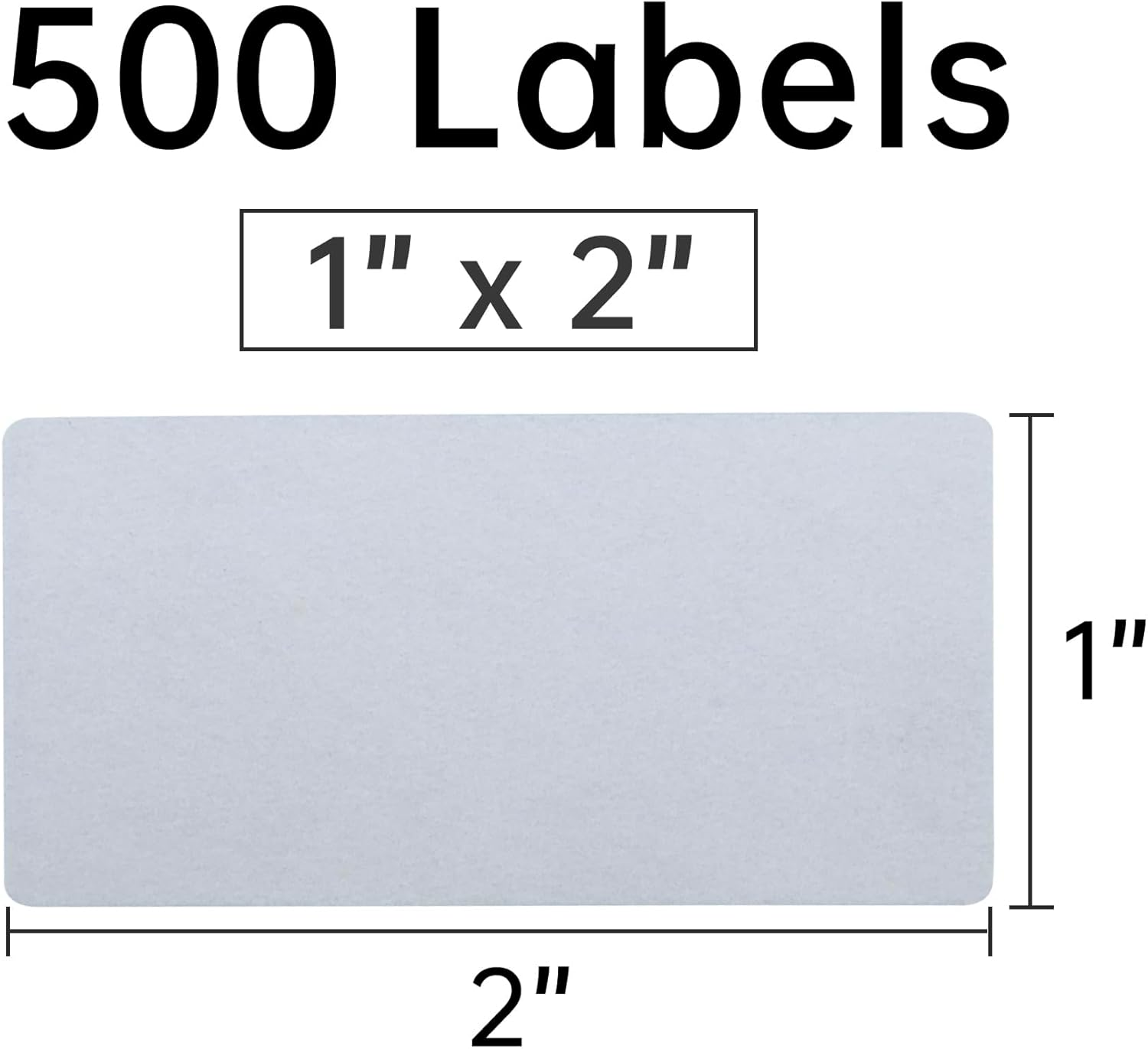 L LIKED Blank White 1 X 2 Inch Dissolvable Labels for Food Rotation Prep Roll of 500 (1 Rolls) image number 3
