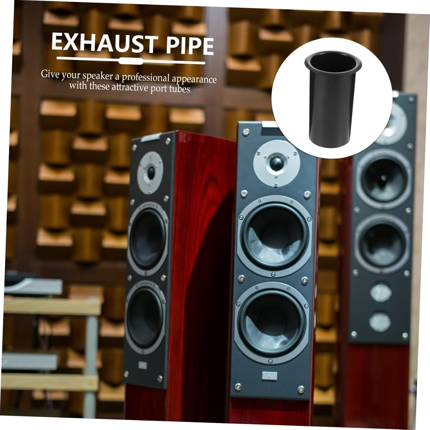 STOBAZA 10Pcs Speaker Port Tube Replacement Plastic Bass Outlet for Subwoofer Speaker Air Outlet Enhance Sound Quality in Box image number 4