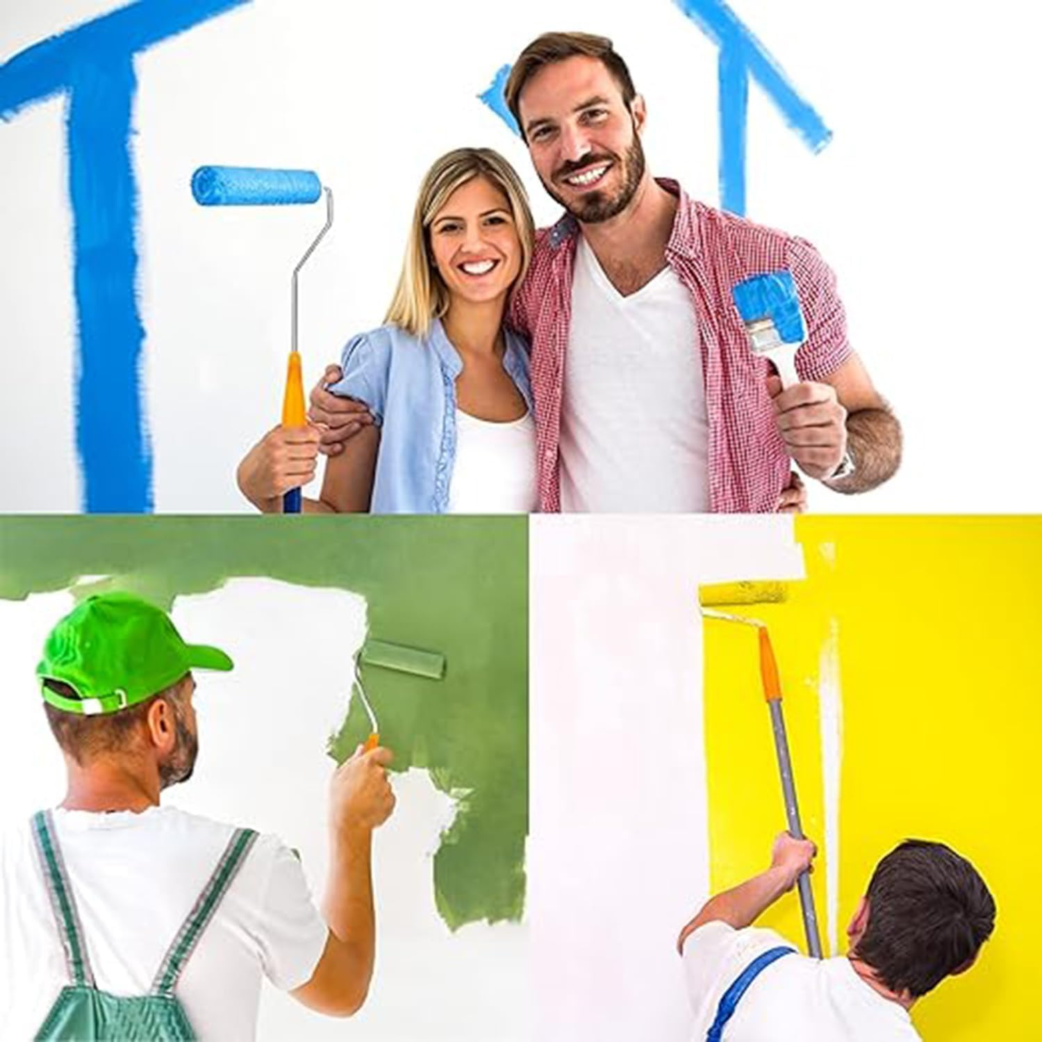 6Pcs 2 Inch Small Paint Roller Set,Foam Paint Roller Kit,Washable Reusable Touch up Paint Roller for Walls Door,Cabinets,Deck Railing Painting image number 5