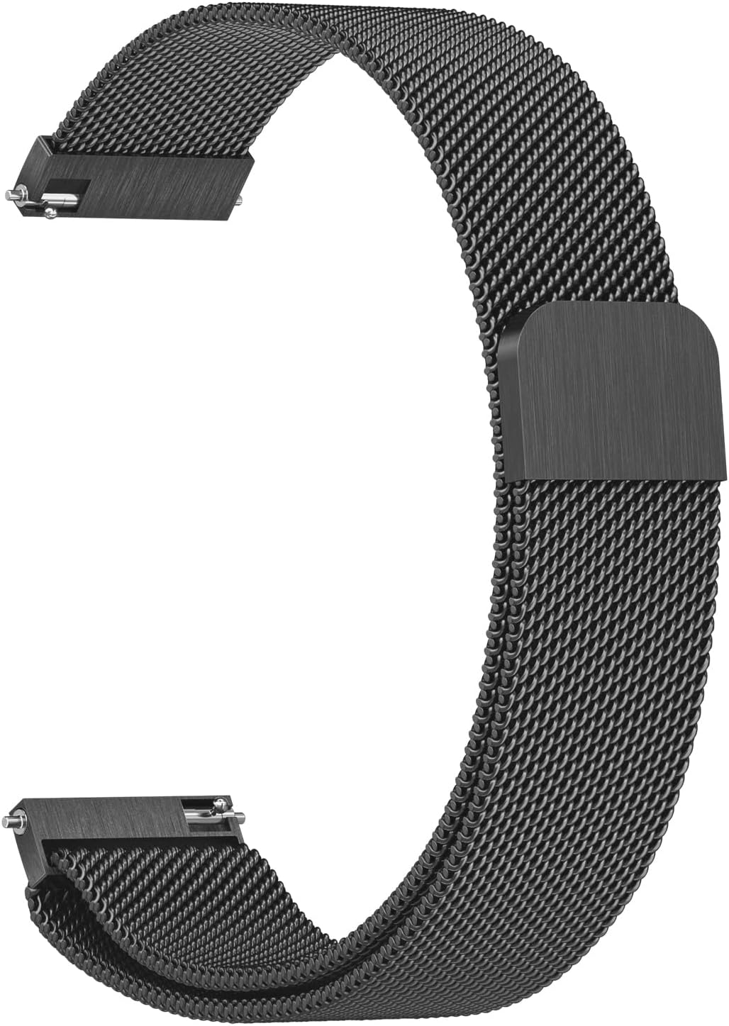 Metal Stainless Steel Loop Quick Release 20Mm 22Mm for Men Women, Adjustable Comfortable Magnetic Milanese Mesh Replacement Strap for Smart Watch Sport Watch