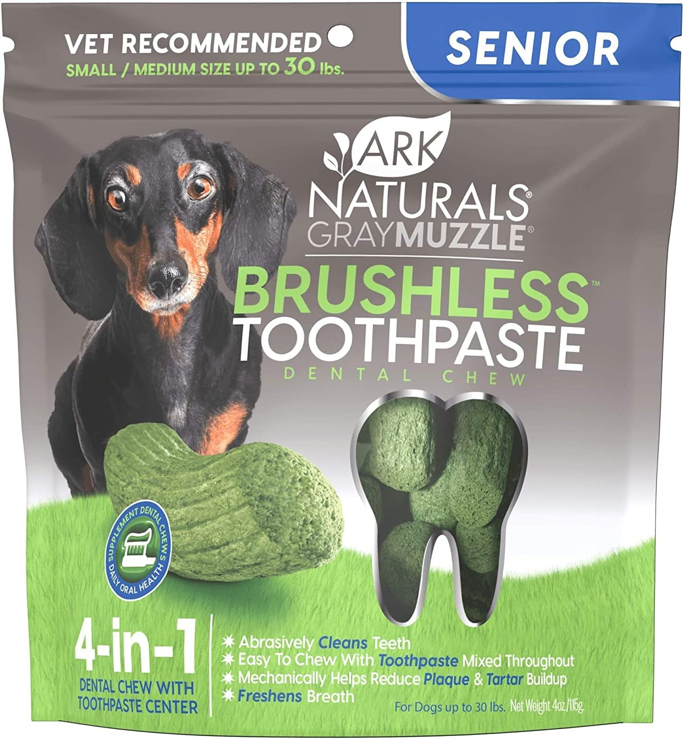 Ark Naturals Brushless Toothpaste, Vet Recommended Natural Dental Chews for Dogs, Plaque, Tartar and Bacteria Control image number 4