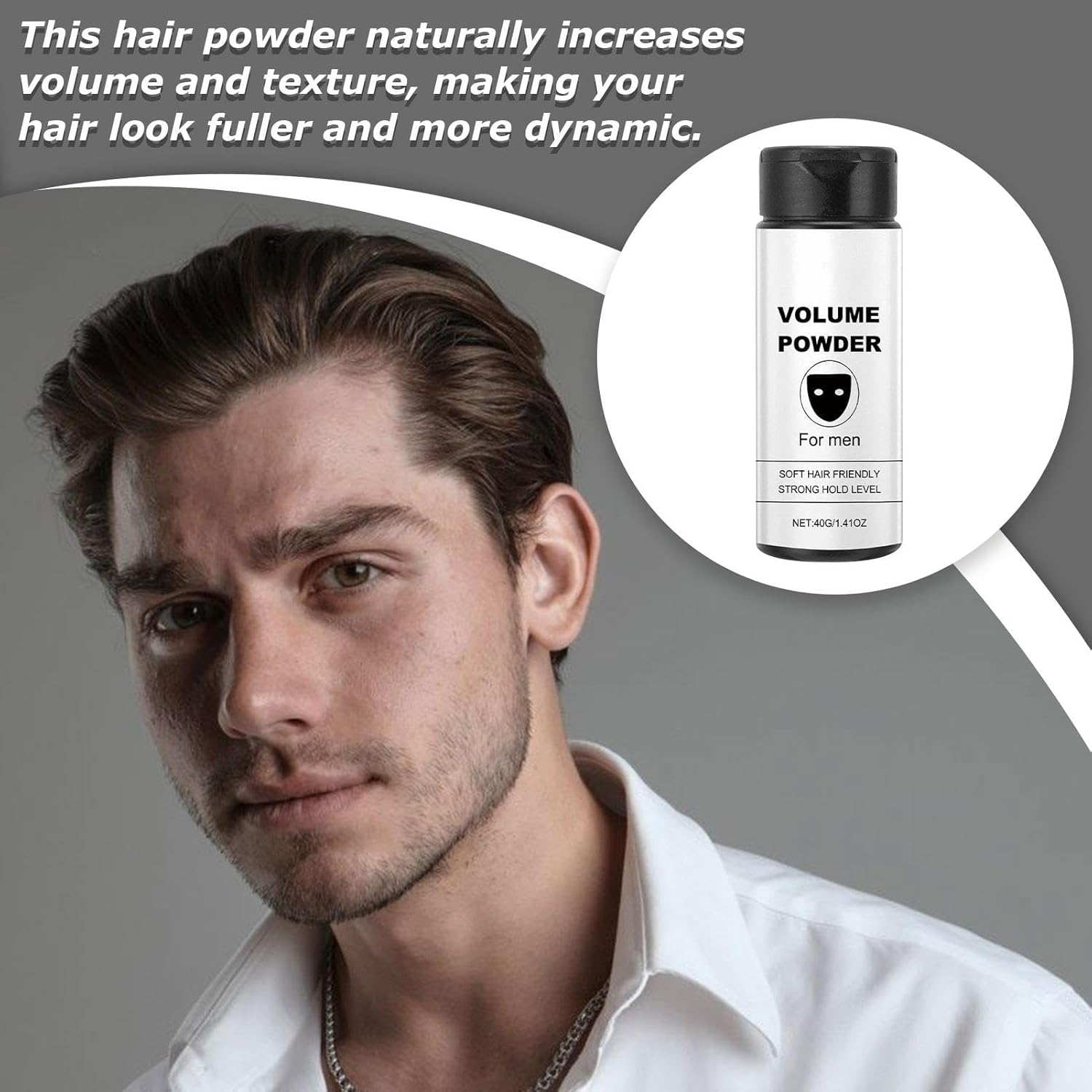 Texture Powder,Volumizing Texturizing Natural Look Styling Powder - Grooming Products for Hairstyle Instant Volume for Appointments image number 6
