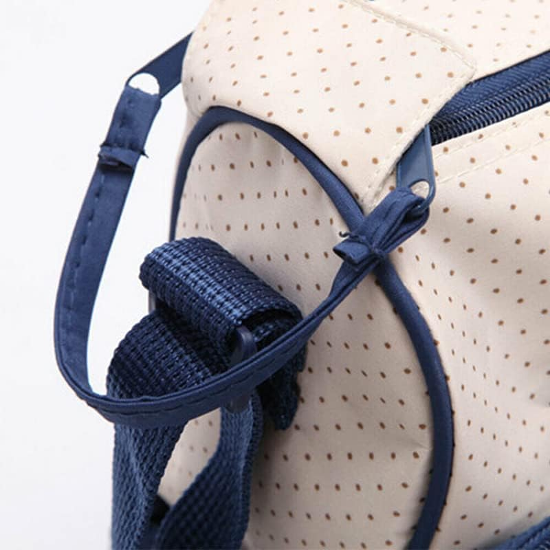 AIMALL 5-Piece Mum Bag Set with Diaper Pad, Floral Canvas Baby Changing Kit - Insulated Bottle Holder & Food Pouch, Shoulder Handbag