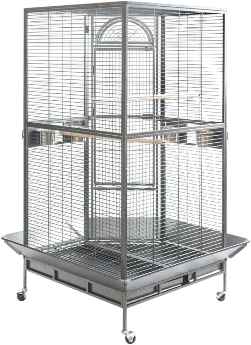 YES4PETS 161 Cm XL Corner Bird Cage Pet Parrot Aviary Perch Castor Wheel image number 6