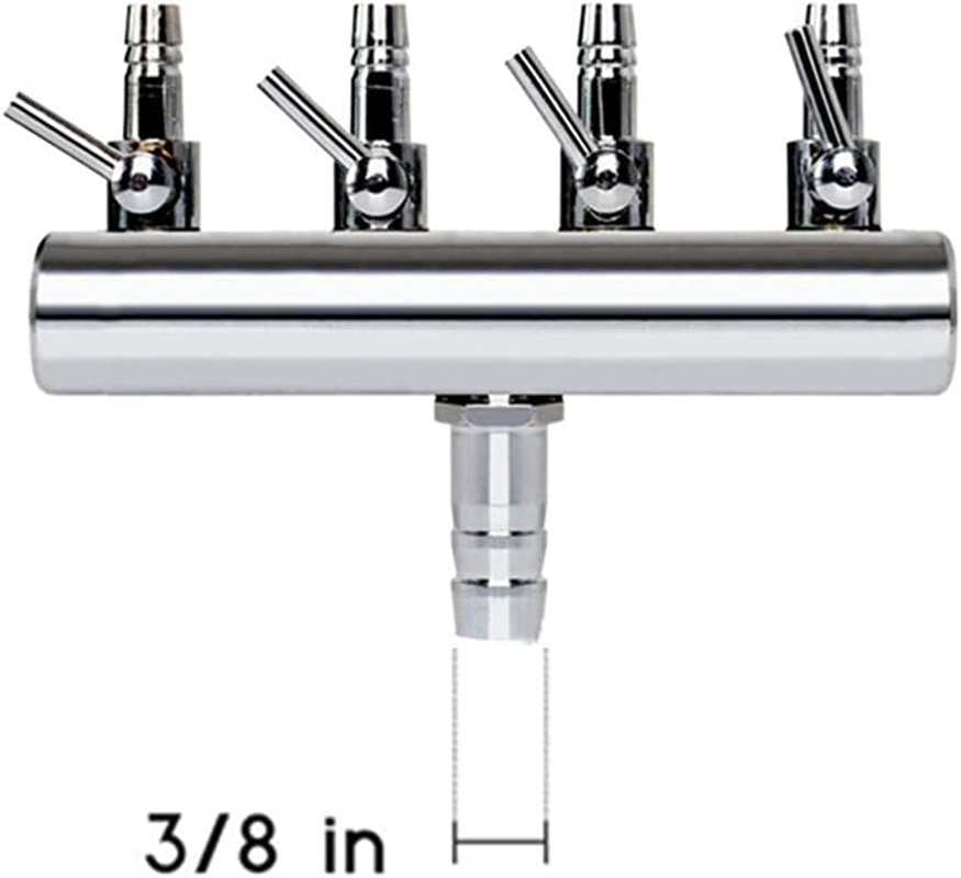 Bnafes Aquarium Air Valve 4 Way Inline Manifold Air Flow Pump Tubing Splitter Lever Control Valve image number 3