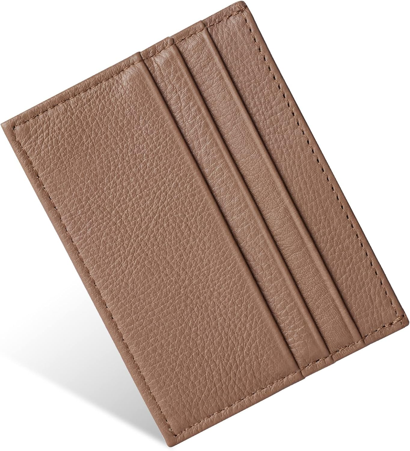 URAQT Credit Card Holder Wallet, RFID Blocking Leather Ultra Slim Wallet, Thin Minimalist Credit Card Case, Rose Red, One Size, Simple