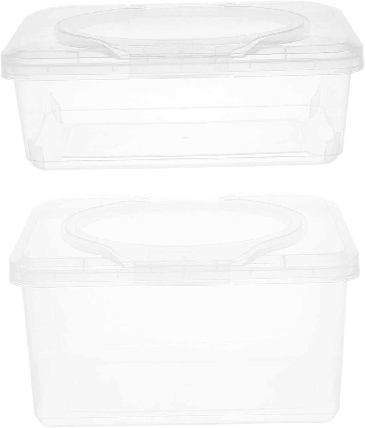 LABRIMP 2Pcs Wet Wipes Storage Box Flip- Tissue Dispenser Wipes Holder for Home Office Car image number 4