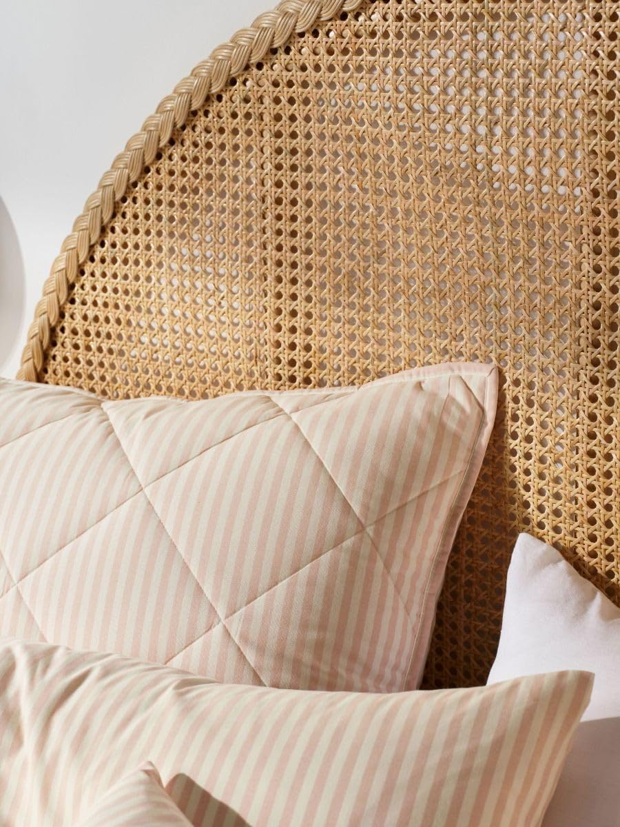 Linen House Classic Stripe European Pillowcase, Rose, 65 X 65 Cm Size image number 4